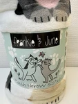 Frankie & June Cute/puppy Dogs With Glasses White Plush Throw Blanket 50X60 New. Fixed Price $24.00.