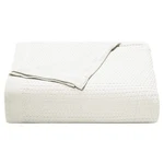 Nautica Baird Solid Cotton Dobby Reversible Blanket, Full/queen. Fixed Price $65.00.