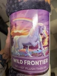 Frontier Plush Throw Wilderness Unicorn Multicolor 50" X 60". Fixed Price $17.99.