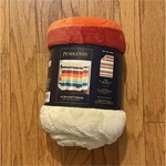 Pendleton Ultra Soft Throw Blanket Multicolor/white Striped Reversible 50X70. Fixed Price $30.00.