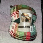 Home Trends 100% Polyester Multi-color "plaid" Microplush Throw 50" X 60". Fixed Price $17.50.