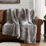 Hyde Lane Long Pile Faux Fur Blanket Luxury Fluffy Black Tipped Throws. Fixed Price $72.38.