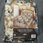 Vtg Cat Portrait Owen Fashion Print Blanket Full Twin Size 72"X 90" Nos New. Fixed Price $29.99.