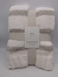 Threshold Throw 50 X 60" White/ Beige Stripe. Fixed Price $16.95.