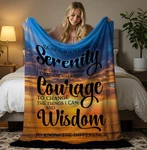 Serenity Prayer Christian Velveteen Throw Blanket #1. Fixed Price $49.50.