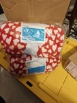 U5- Room Essentials Throw Blanket Red W/ Pink Heart 50X60 Polyester Getting Both. Fixed Price $15.99.
