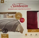 Sunbeam - 2152762 Microplush Heated Blanket Garnet King. Fixed Price $134.95.