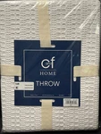 Carol & Frank Textured Waffle Throw Blanket White 50" 60" Home Bedding Decor. Fixed Price $39.95.