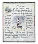 Footprints Cotton Throw Afghan Blanket New. Fixed Price $24.95.