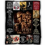 Sons Of Anarchy Attitude Blanket Brotherhood, Loyalty & Rebellion Collage. Fixed Price $35.95.