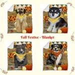Fall Autumn Greeting Dog Cat Pet Bedroom Soft Warm Blanket 37X57 Sherpa. Fixed Price $65.99.