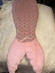 Pink Mermaid Tail Blanket Plush Glitter Scale Throw For Kids. Fixed Price $26.99.