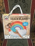Giant Rainbow Beach Towel Bath Blanket, Big Mouth Inc., 60" X 64" New Bag. Fixed Price $24.50.