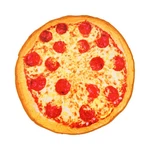 Pepperoni Pizza Round Throw Blanket. Fixed Price $29.99.