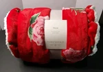 New Sold Out Target Threshold Rose Printed Plush Throw Blanket Ruffled Trim. Fixed Price $39.99.