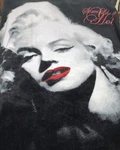 Marilyn Monroe Fleece Throw Blanket Faux Fur Black White Red Accent Pre-owned. Fixed Price $49.99.