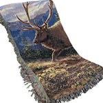 Manual Woodworkers Tapestry Throw Siskiyou Bluff Elk Blanket Job 12:10 Usa. Fixed Price $49.00.