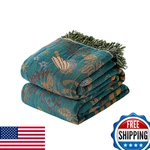 Wzvzss Boho Throw Blanket - 100% Cotton Soft For Bed, 60"X80" Reve. Fixed Price $54.35.