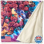 Liquid Blue Mens Grateful Dead 30TH Anniversary Coral Fleece Throw Blanket. Fixed Price $71.84.