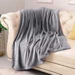 Kmuset Fleece Blanket Throw Size Grey Lightweight Super Soft Cozy Luxury Bed .... Fixed Price $15.02.
