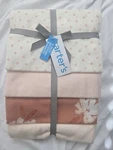 Carters 4 Pack Receiving Blankets Girls Pink Peach Floral Stripe Nwt Baby Gift. Fixed Price $5.00.