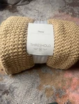 50 X60 Carmel Tan Chenille Knit Throw Blanket Threshold Soft Cozy Textured. Fixed Price $16.00.
