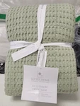 Levtex Mills Waffle Quilted Cotton Throw Blanket 60" 50" Desert Sage. Fixed Price $54.99.