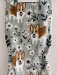 Corgi Dog 50X70 Oversized Plush Throw Blanket Light Sage Green Daisy Floral New. Fixed Price $49.99.