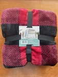 Nwt Berkshire Life Lustersoft Throw Plush Blanket 50 X70 Red/black Plaid Print. Fixed Price $18.00.