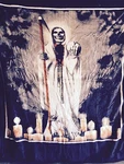 Hiyoko Mexican Santa Muerte Mink Blanket Throw Bedspread Comforter Cover 90X75. Fixed Price $45.95.