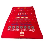Vuteks Crown Craft Blanket Virgin Acrylic Pile Throw 60"X80" Merry Christmas Vtg. Fixed Price $86.04.