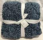 Pottery Barn Colossal Handknit Throw Heathered Indigo 44X56 New W/tags $179. Fixed Price $119.95.