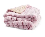Royal Luxe Blanket Micro-mink 50 X60 Red Super Soft Plush Sherpa Throw Minky. Fixed Price $16.90.