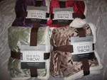 Embossed Micro Mink To Sherpa Reversible Throw Blanket Warm Soft Cozy 50X60 New!. Fixed Price $32.95.