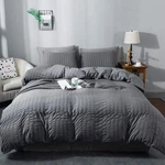 Avelom Seersucker Cover Set King Size 104 X 90 Inches, 3 Pieces Duvet.... Fixed Price $43.88.