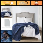 Serta Reversible Fleece To Sherpa Electric Blanket King Blue 90 X 100. Fixed Price $189.99.