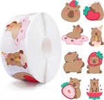 Capybara Stickers Roll, 1000PCS Cute Animal For Kids 8 Patterns Strawbe. Fixed Price $20.99.