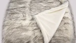 Happycare Tex Luxury Faux Fur Heavy Throw 60" 80" Fox White. Fixed Price $46.00.