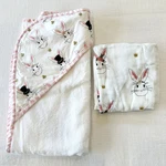 Fancy Bunnies Hooded Towel Swaddle Baby Blanket Bunny Top Hat Flower Handmade?. Fixed Price $19.00.
