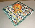 Dream Kids Lion Security Blanket Lovey Geometric Print Teal Trim Baby Toddler. Fixed Price $11.56.