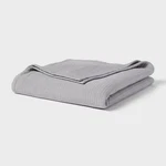 King Matelasse Bed Blanket Light Gray - Threshold. Fixed Price $28.04.