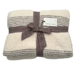 Nwt Barefoot Dreams Cozychic Stripe Mix Throw Blanket Beach Rock Cream 45 60. Fixed Price $58.64.