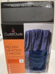 Cuddl Duds Plush Heated Throw Blanket Blue Standard 50X60 Nib Settings. Fixed Price $40.00.