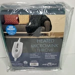 Westerly Micromink Throw Electric Blanket Controller 4 Heat Settings 50 X60. Fixed Price $44.88.