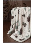 Carstens Pinecone Plush Sherpa Throw - JP867. Fixed Price $50.16.