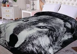 Hiyoko Wolf Animal Mink Blanket Throw Bedspread Comforter Cover 90X75. Fixed Price $47.95.