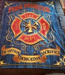 Erazor Bits Firefighter Fleece Throw Blanket 50X60 Maltese Cross Soft & Cozy. Fixed Price $18.00.