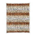 Tiger-print Throw Blanket Fleece Sherpa Polyester Machine-washable 50" X 60". Fixed Price $32.14.