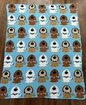 Dogs Happy Wagging Tails Fleece Blanket Travel Throw 57X44 Idea Nova Inc. Fixed Price $9.99.