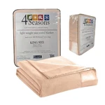 Shavel All Seasons Year Round Sheet Blanket With Satin Hem, King. Fixed Price $34.99.